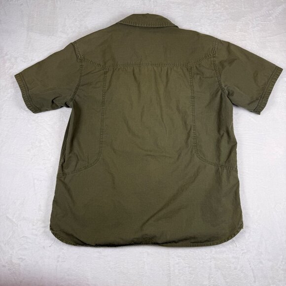 Merrell Short Sleeve Button Up Shirt Olive Green Men's Size Large Outdoor Casual - Picture 5 of 8